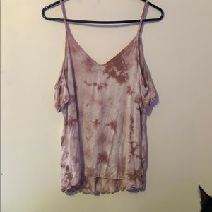 american eagle off the shoulder pink t shirt